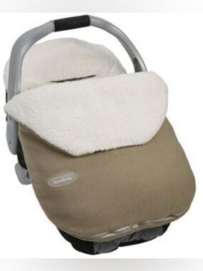 JJ Cole Bundle Me Original Infant Khaki Tan Brown Winter Car Seat Cover Blanket